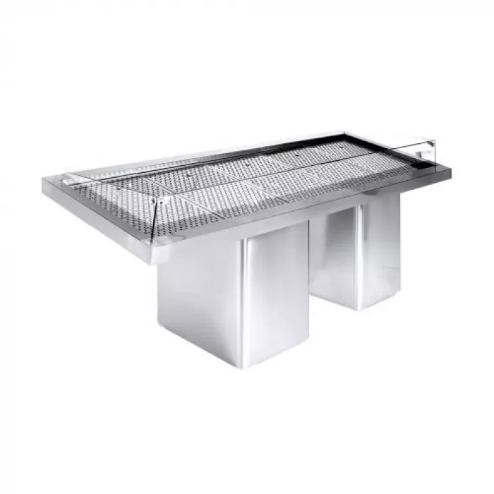 Fischvitrine Selbstbedienung 2.3 Edelstahl, fahrbar, 2320 mm