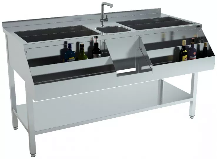 Cocktail-Bar-Station 1600 – Mit 2 Eisbehältern