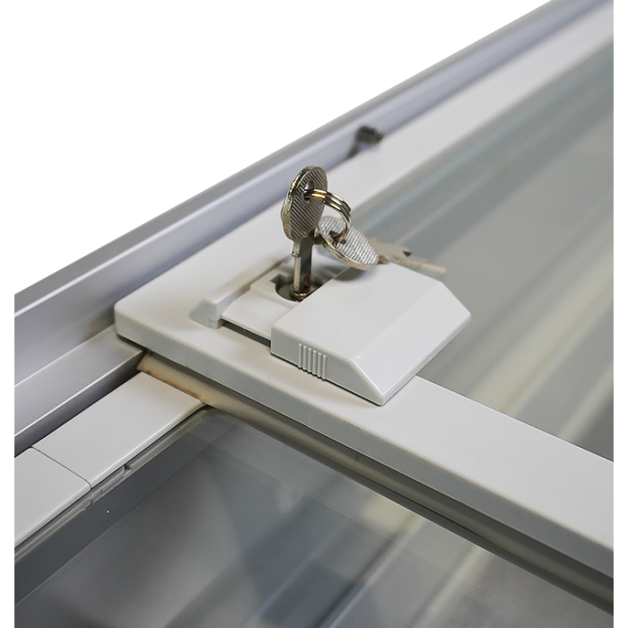 Gefrierschrank Lotte-396 mit Glasdeckel – 396L Kühl- & Gefriertruhe