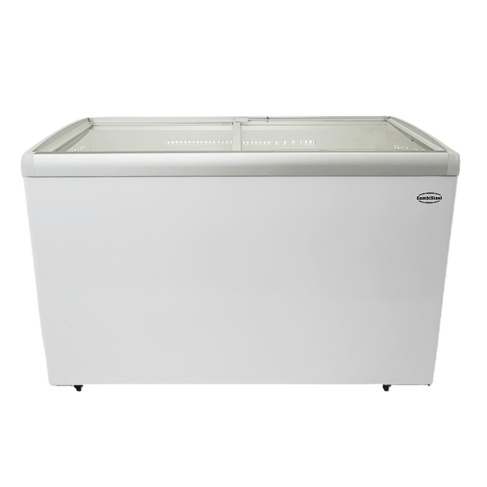 Gefrierschrank mit Glasdeckel Lotte-396 – 396 L, Kühl- & Gefrierfunktion, LED