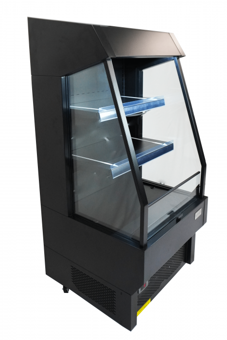 IMPULSKÜHLER 165 L Schwarz – Getränke-Kühler mit Umluft & LED