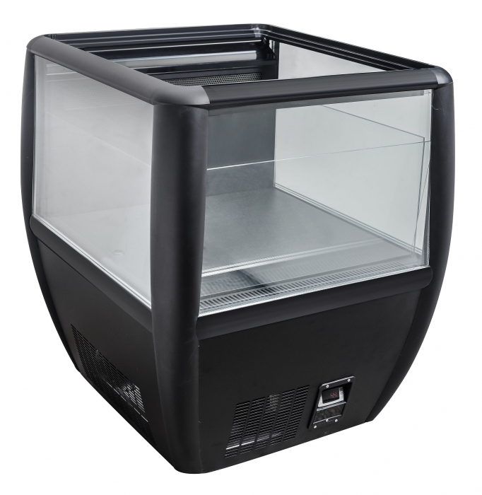 Kühlinsel 87 l – Umluft – LED – Schwarz – Fahrbar – 1,21 m²