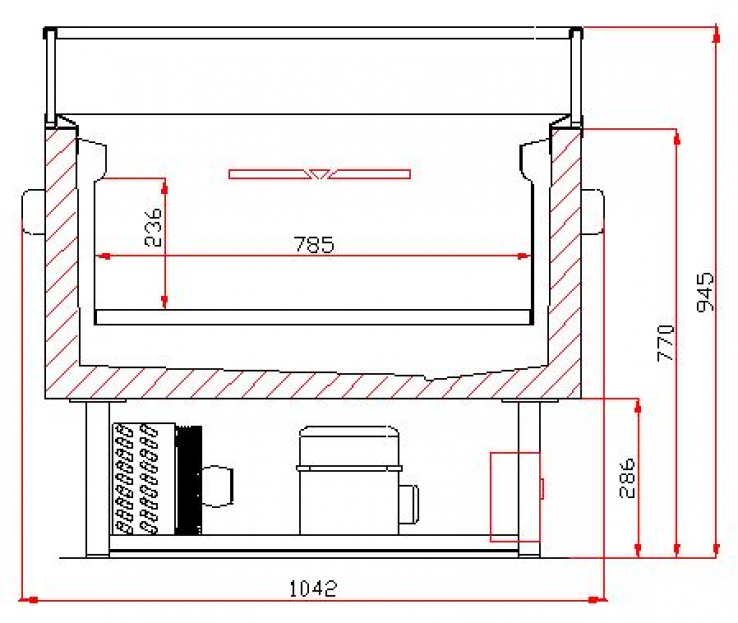 Kühl/Tiefkühlinsel Umschaltbar 1.5