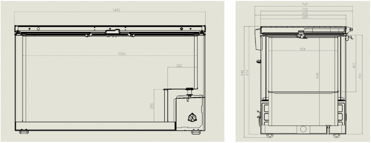 Tiefkühltruhe Rfs Deckel 469 L