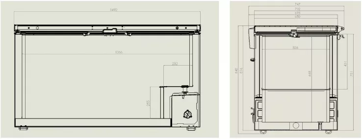 Tiefkühltruhe Rfs Deckel 469 L