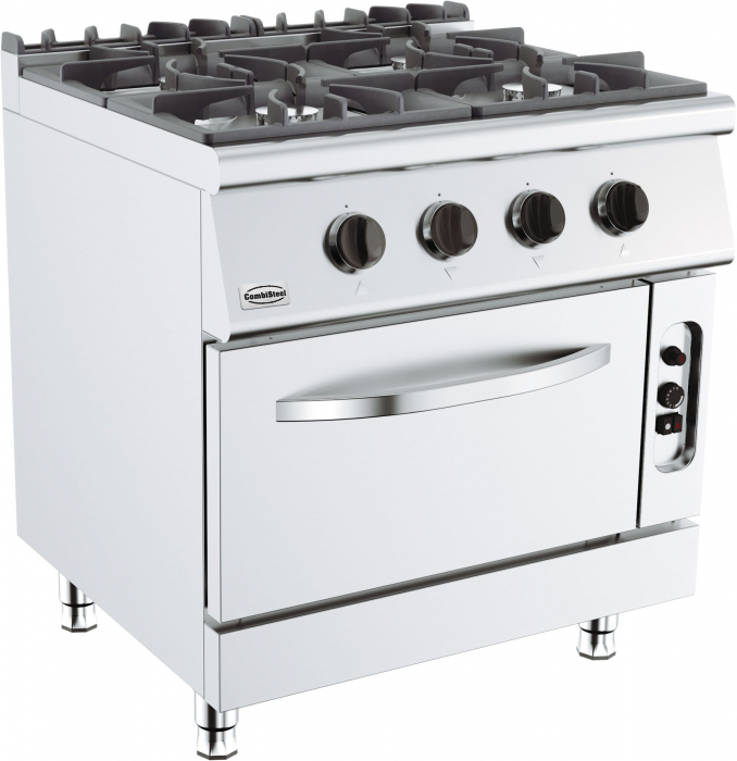Base 700 Gasherd 4 Br. Mit Gasbackofen