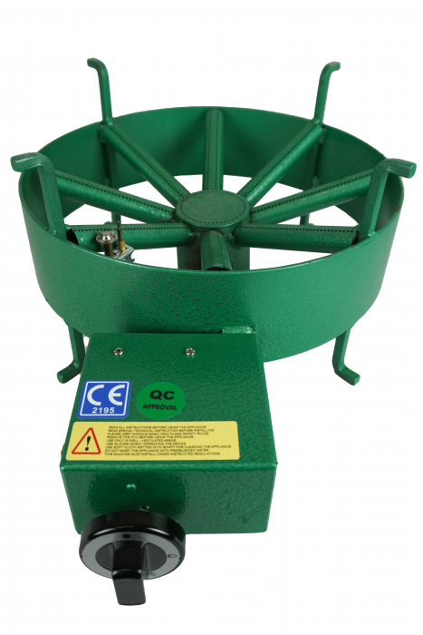 15 kW Gas-Wokbrenner, Edelstahl, Tischgerät, Erdgas G25