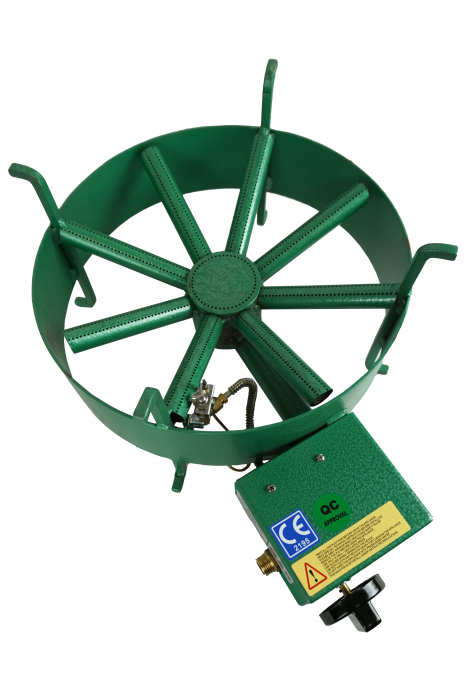 15 kW Gas-Wokbrenner, Edelstahl, Tischgerät, Erdgas G25