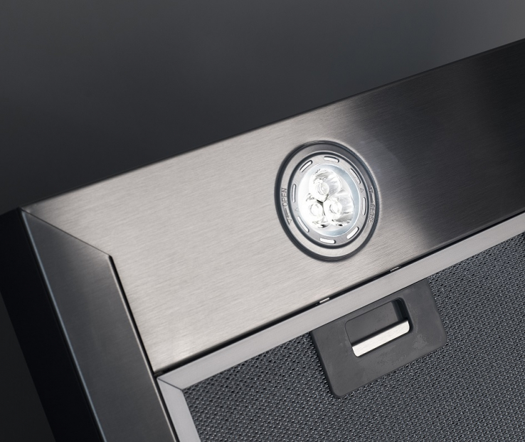 Wandhaube Edelstahl 900