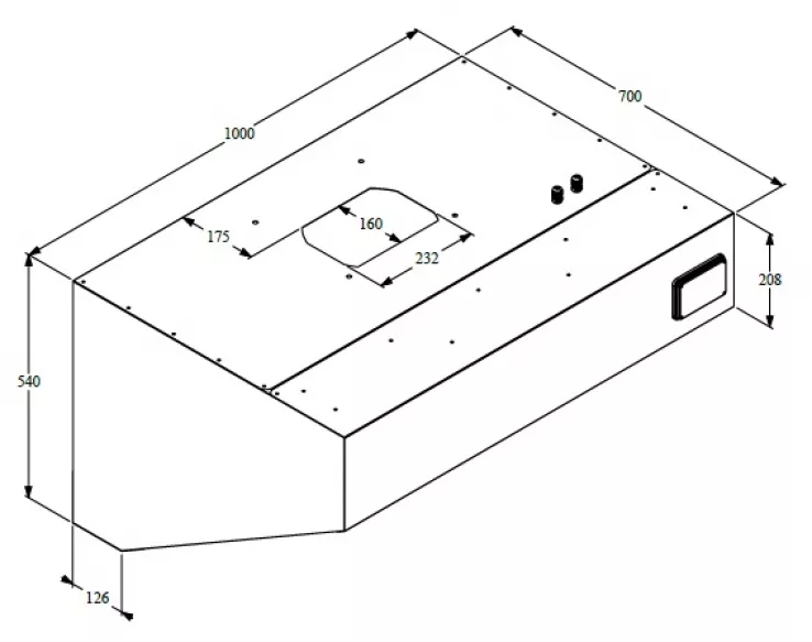 700 Wandhauben Komplett 1000