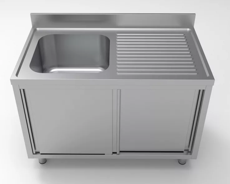 700 Spültisch Schiebetüren 1 Links 1200