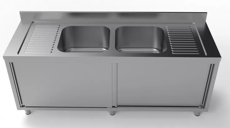 700 Spültisch Schiebetüren 2 Mitte 2000