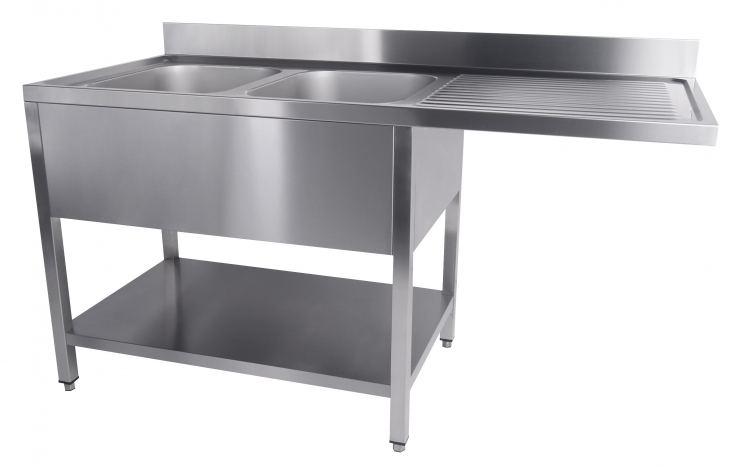 Combisteel 700 Spültisch mit Grundboden - Edelstahl Spültisch für die Gastronomie