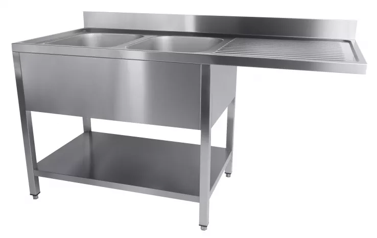 Combisteel 700 Spültisch mit Grundboden - Edelstahl Spültisch für die Gastronomie