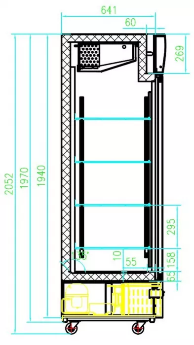 Tiefkühlschrank 2 Glastüren