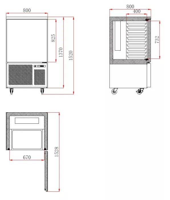 Schnellkühler 5x GN 1/1 – +80 °C auf -18 °C – Edelstahl