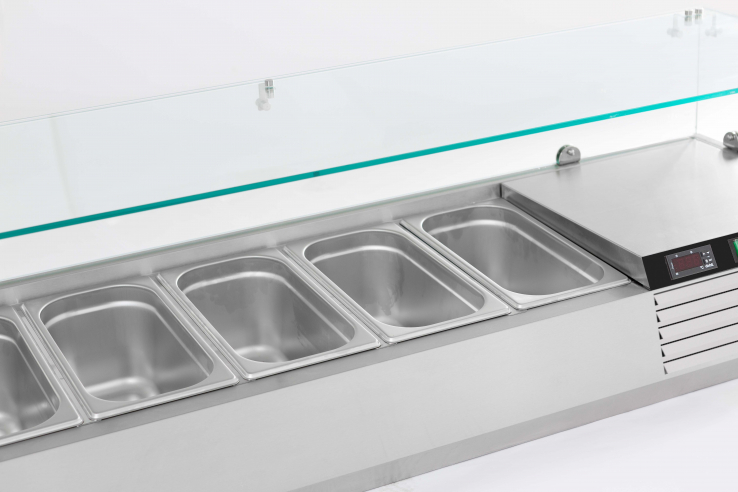 Aufsatzvitrine 1/4 Gn X 5