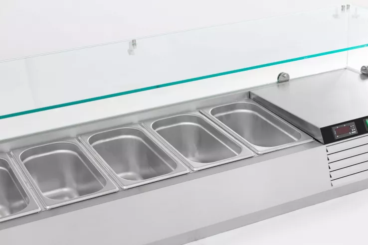 Aufsatzvitrine 1/4 Gn X 7