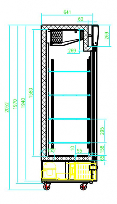 Tiefkühlschrank 1 Glastür