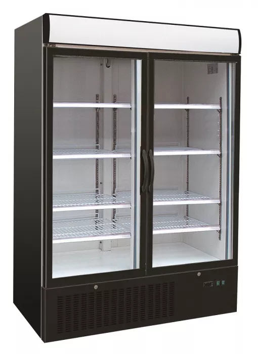 Kühlschrank mit 2 Glastüren - energieeffizient und geräumig Kühlschrank mit 2 Glastüren - energieeffizient und geräumig