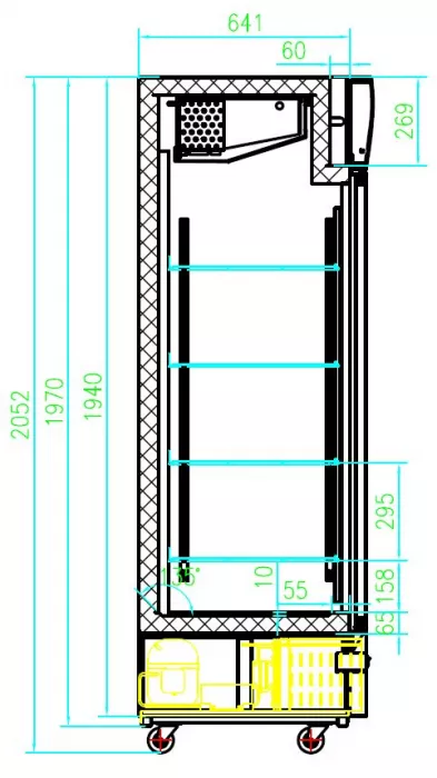 Kühlschrank 2 Glastüren Kühlschrank 2 Glastüren