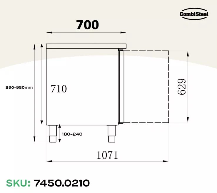 700 Kühltisch Spülbecke 2 Türen