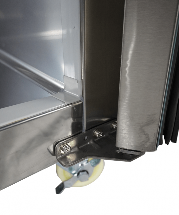 Kühl-/Tiefkühlschrank 1 Tür – 185 L, umschaltbar, Edelstahl