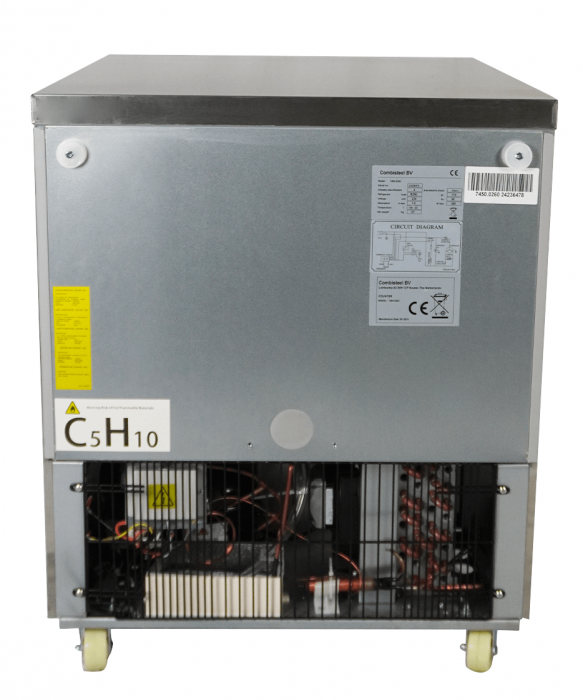 Kühl-/Tiefkühlschrank 1 Tür – 185 L, umschaltbar, Edelstahl