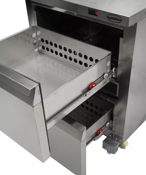 Kühl-/Tiefkühlschrank 2 Schubladen – 185 L, umschaltbar, Edelstahl