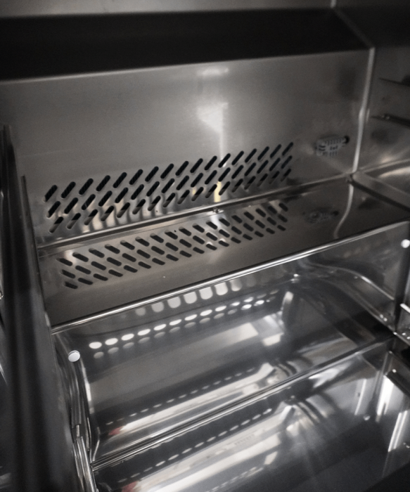 Kühl-/Tiefkühlschrank 2 Schubladen – 185 L, umschaltbar, Edelstahl