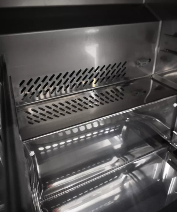 Kühl-/Tiefkühlschrank 2 Schubladen – 185 L, umschaltbar, Edelstahl