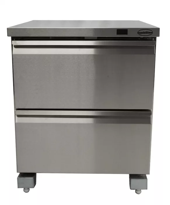 Kühl-/Tiefkühlschrank 2 Schubladen – 185 L, umschaltbar, Edelstahl