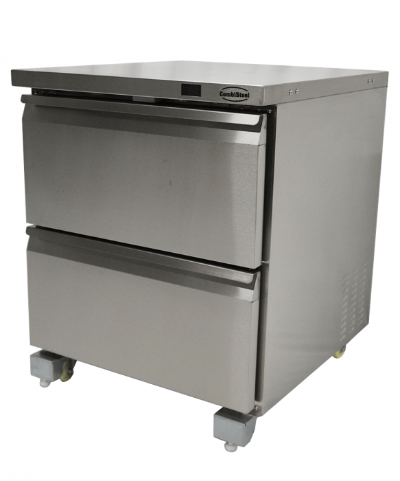 Kühl-/Tiefkühlschrank 2 Schubladen – 185 L, umschaltbar, Edelstahl