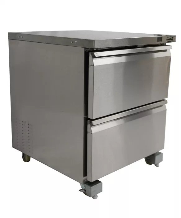 Kühl-/Tiefkühlschrank 2 Schubladen – 185 L, umschaltbar, Edelstahl