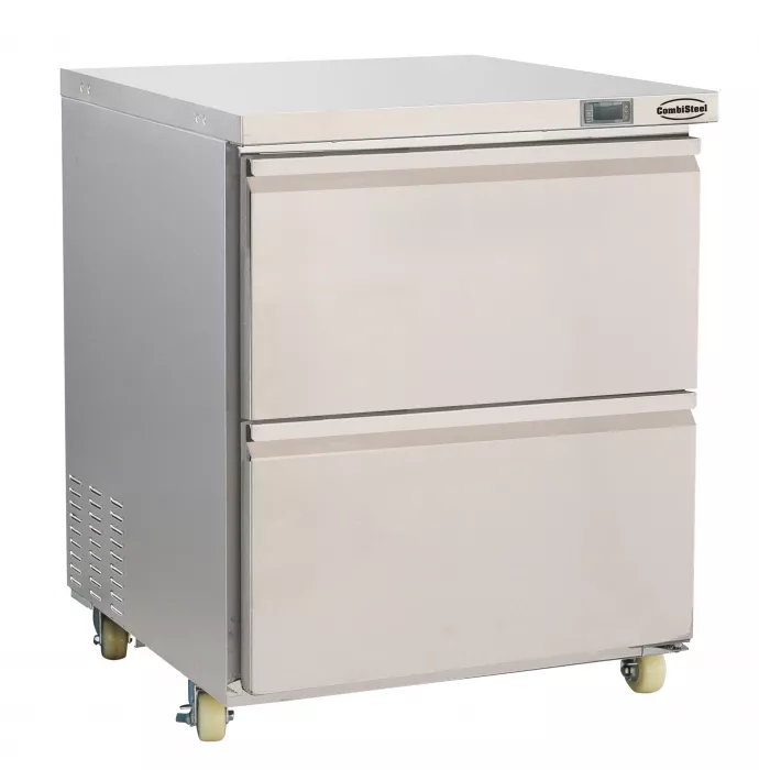 Kühl-/Tiefkühlschrank 2 Schubladen – 185 L, umschaltbar, Edelstahl