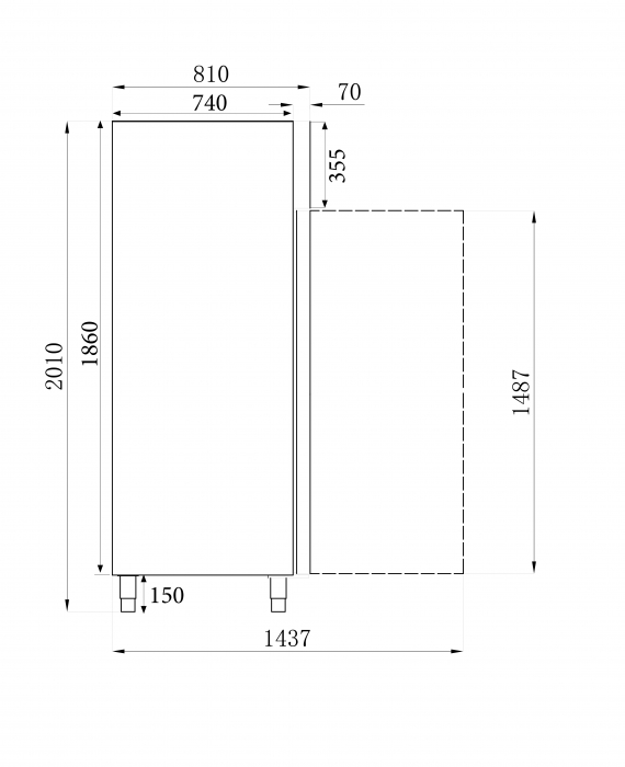 Tiefkuhlschrank Rfs+Alu 1200 Ltr Statisch