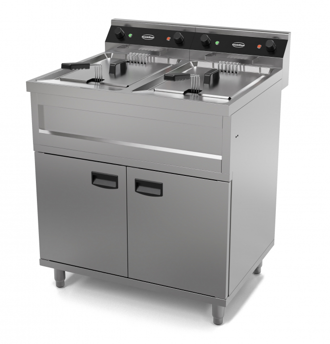 Elektro Friteuse 2x12L 2x9kW - Professionelle Doppel-Fritteuse für die Gastronomie