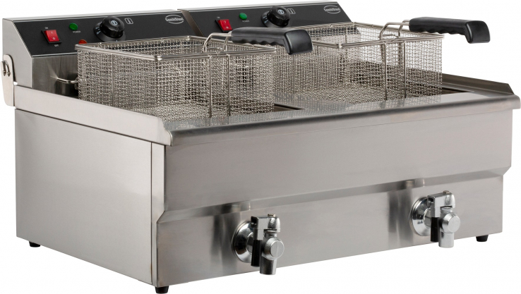 Elektro Tischfriteuse 2X10 L