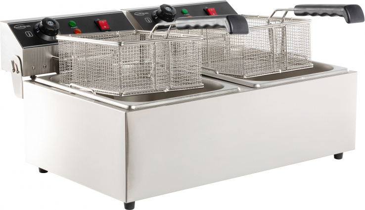Elektro Tischfriteuse 2X6 L
