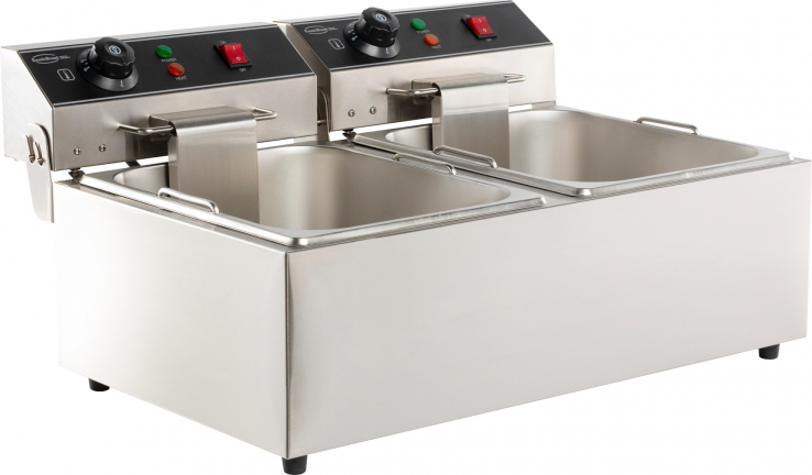 Elektro Tischfriteuse 2X6 L