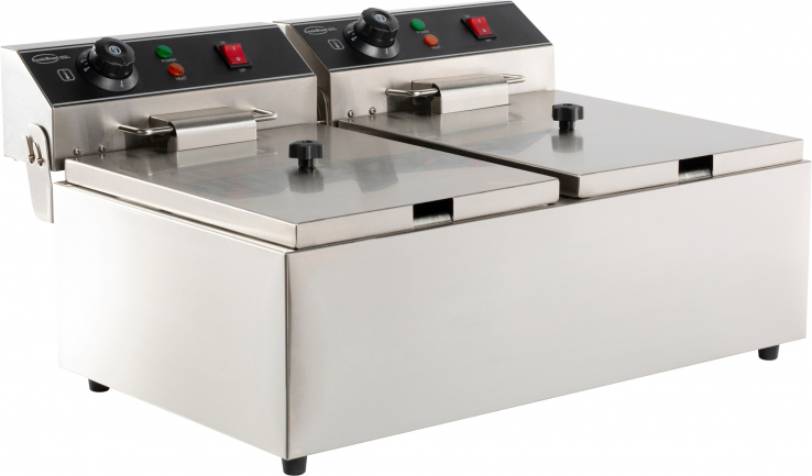 Elektro Tischfriteuse 2X6 L