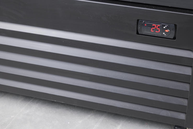 Kühlschrank Mit Schiebeglastüren Bez-780 Sl Schwarz