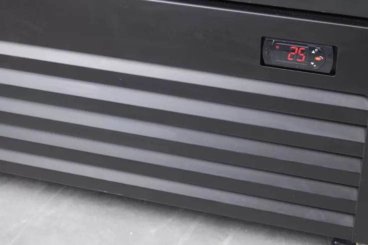 Kühlschrank Mit Schiebeglastüren Bez-780 Sl Schwarz