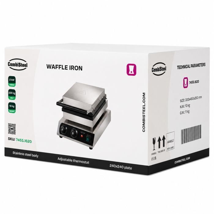 Waffeleisen 2 kW Edelstahl