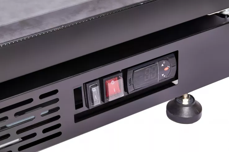 Kühlschrank mit 3 Glastüren 1200 l – Schwarz, Umluft & LED