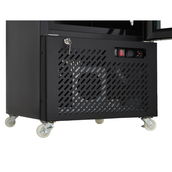 TIEFKÜHLSCHRANK 1 GLASTÜR SCHWARZ NAP-250F