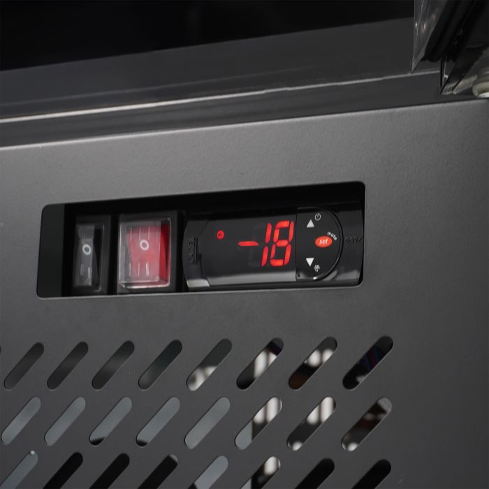 TIEFKÜHLSCHRANK 1 GLASTÜR SCHWARZ NAP-250F