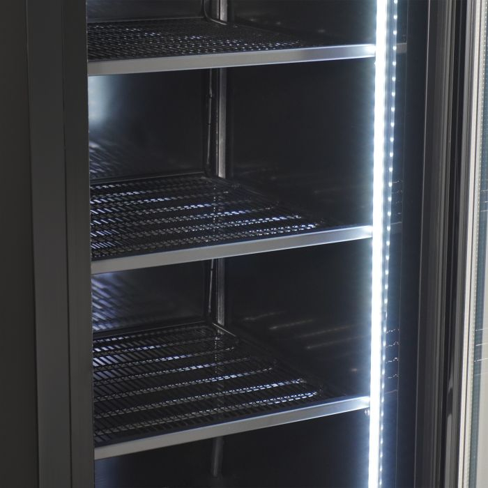 TIEFKÜHLSCHRANK 1 GLASTÜR SCHWARZ NAP-250F