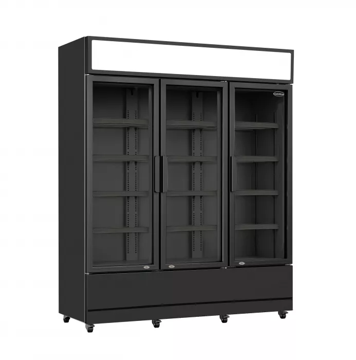 Kühlschrank 3 Glastüren Schwarz Fcu-1200 Bl