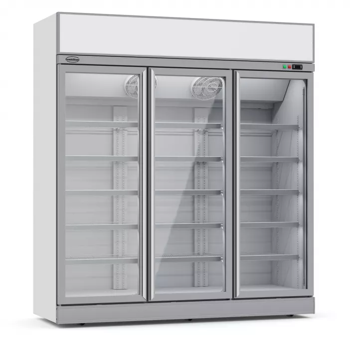 Kühlschrank mit 3 Glastüren INS-1530R - Gastrokühlschrank für die Gastronomie